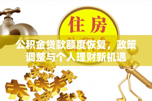 郧西公积金贷款额度恢复，政策调整与个人理财新机遇