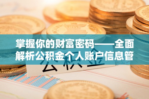 郧西掌握你的财富密码——全面解析公积金个人账户信息管理与优化