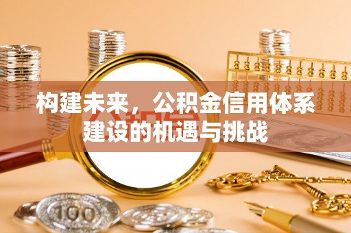 郧西构建未来，公积金信用体系建设的机遇与挑战