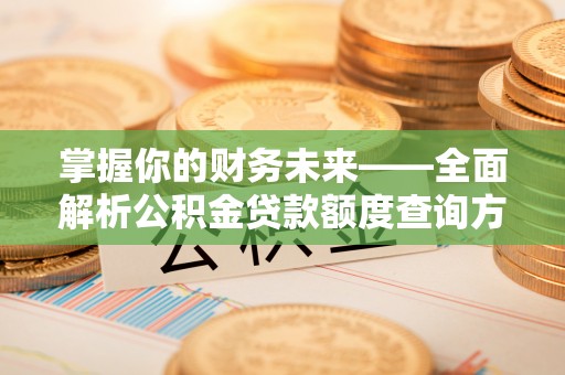 郧西掌握你的财务未来——全面解析公积金贷款额度查询方法